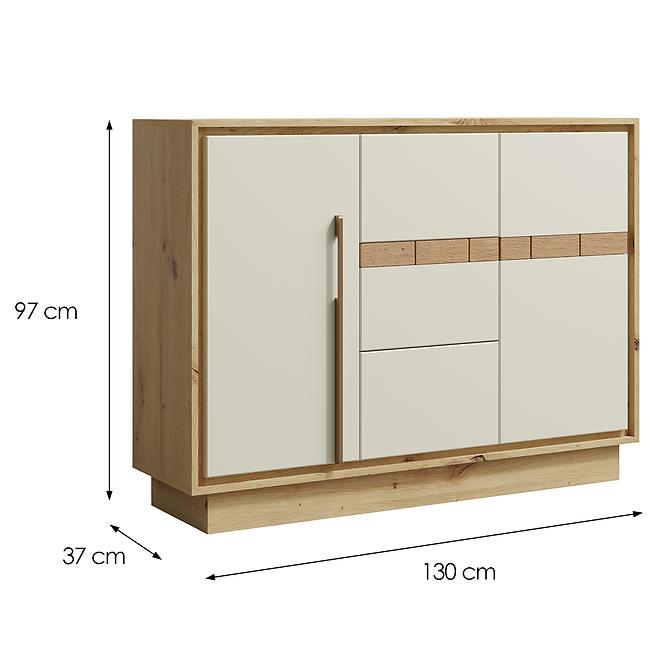Komód  Keks K12 2D 3S cashmere