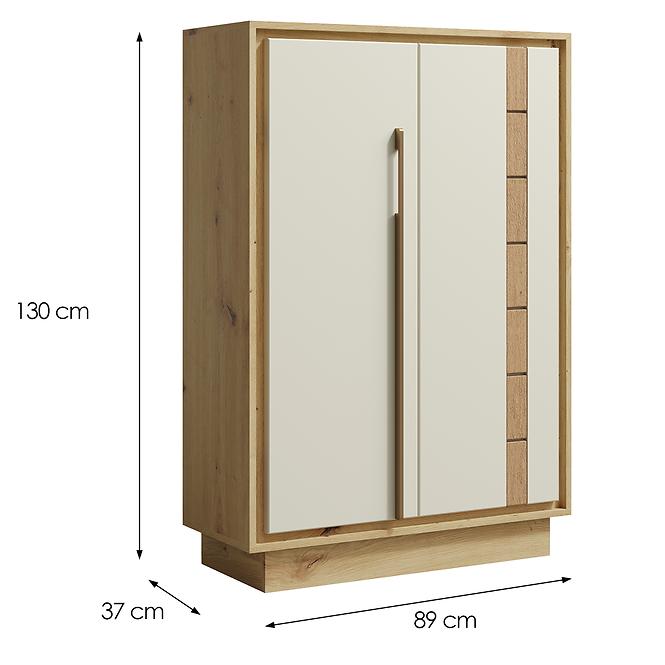 Komód  Keks K15 2D cashmere