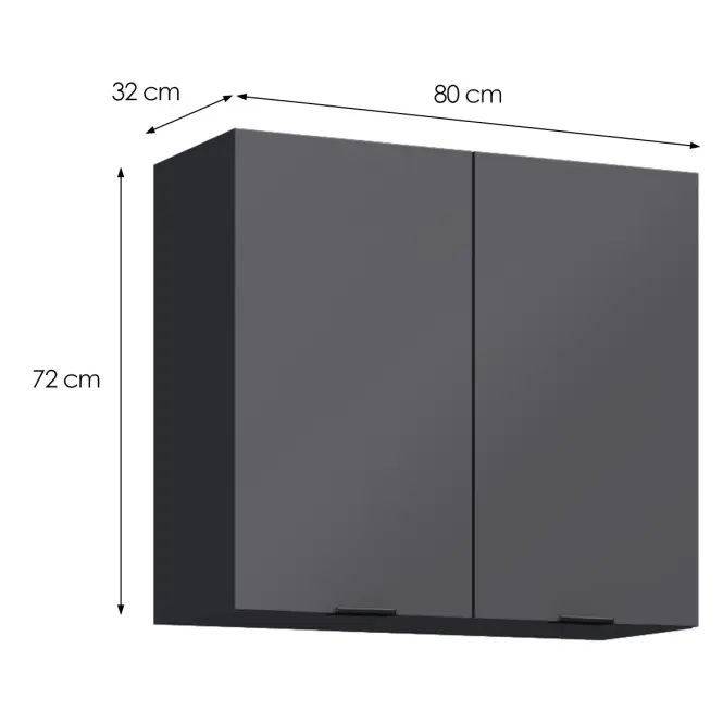 Konyhaszekrény Loft II G80 grafit