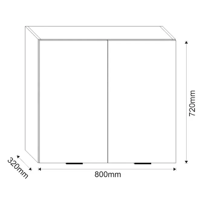 Konyhaszekrény Loft II G80 grafit