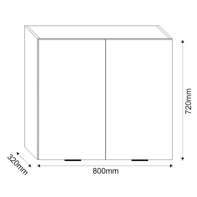Konyhaszekrény Loft II G80 grafit