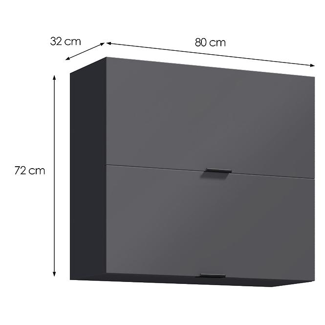 Konyhaszekrény Loft II G80 U grafit