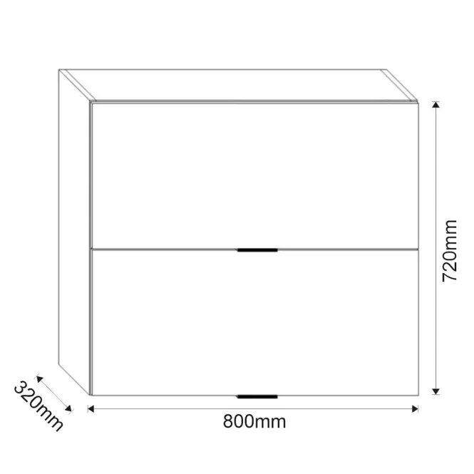 Konyhaszekrény Loft II G80 U grafit