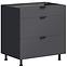 Konyhaszekrény LOFT II D80 3SZ METALBOX grafit