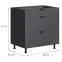 Konyhaszekrény LOFT II D80 3SZ METALBOX grafit,2