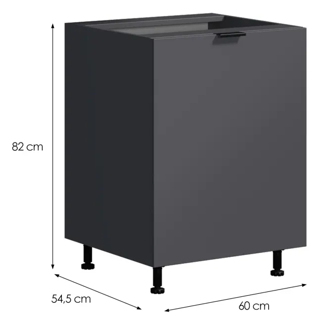 Konyhaszekrény LOFT II D60 grafit