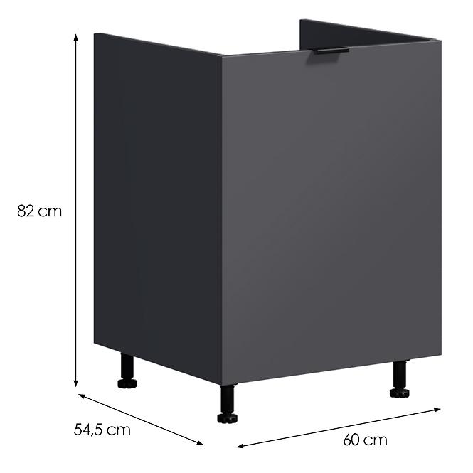 Konyhaszekrény LOFT II D60 ZL grafit