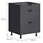 Konyhaszekrény LOFT II D60 3SZ METALBOX grafit,2