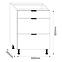 Konyhaszekrény LOFT II D60 3SZ METALBOX grafit,3