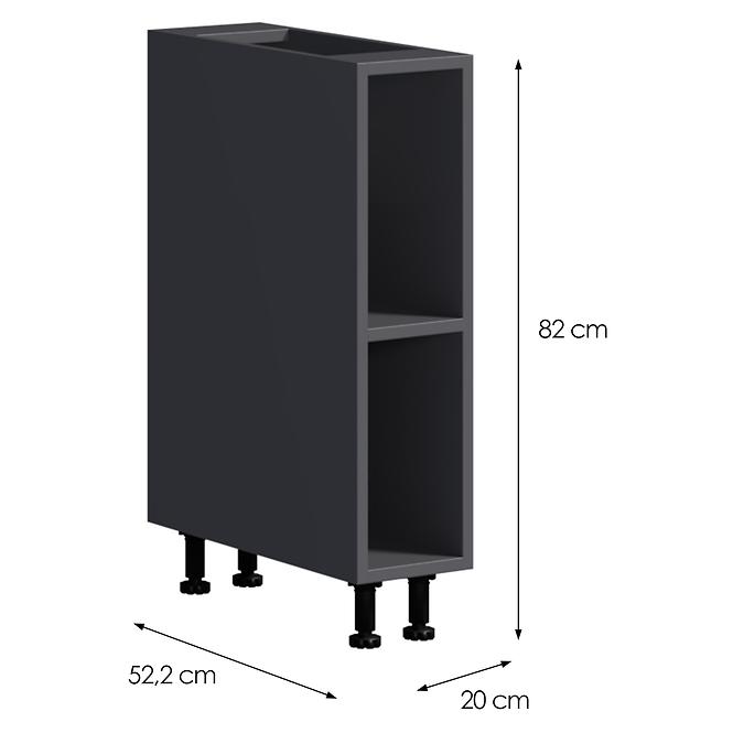 Konyhaszekrény LOFT II D20 OTW grafit,2