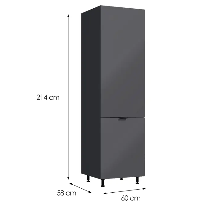 Konyhaszekrény LOFT II D60 grafit,2