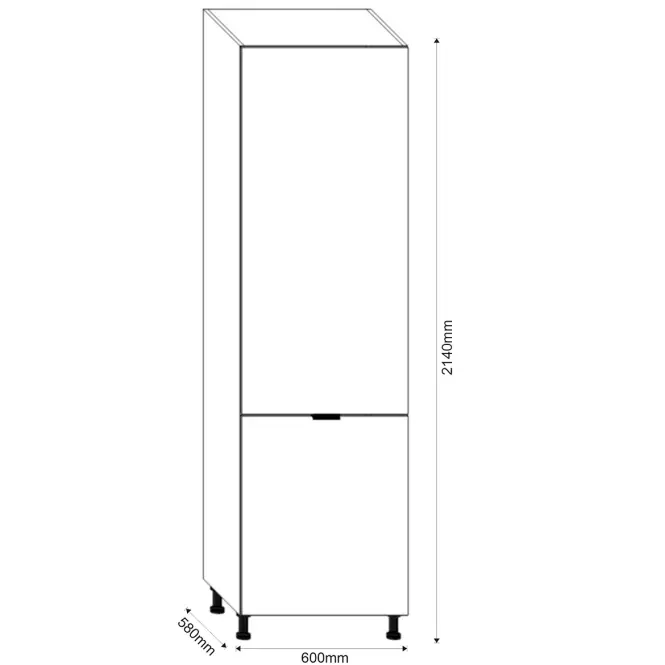 Konyhaszekrény LOFT II D60 grafit
