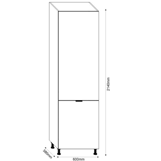 Konyhaszekrény LOFT II D60 grafit