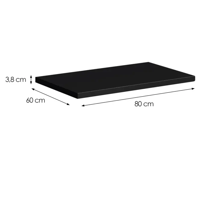 Konyhai munkalap Industry  80 cm fekete