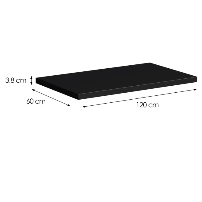Konyhai munkalap Industry  120 cm fekete