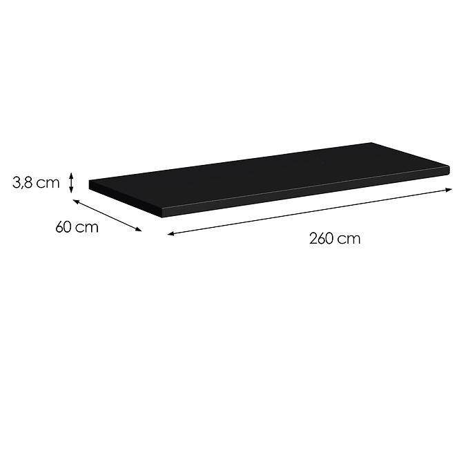 Konyhai munkalap Industry  260 cm fekete