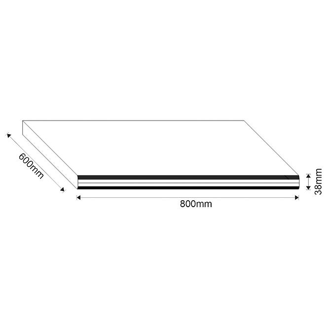 Konyhai munkalap Loft II 80 cm tölgy craft