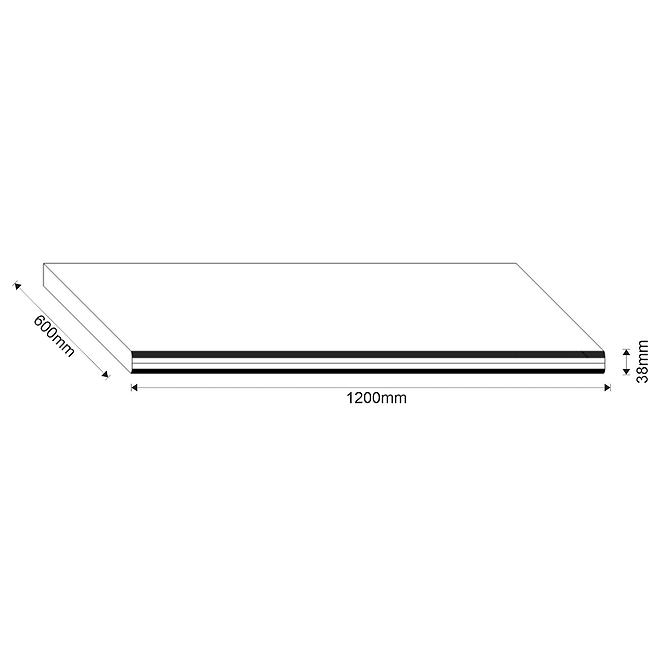 Konyhai munkalap Loft II 120 cm tölgy craft