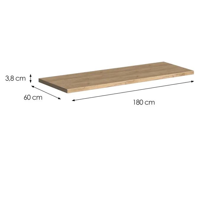 Konyhai munkalap Loft II 180 cm tölgy craft