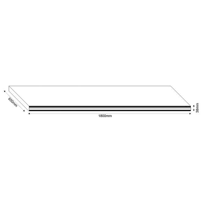 Konyhai munkalap Loft II 180 cm tölgy craft