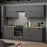 Konyhabútor Loft II 260 grafit konyhai felsővel