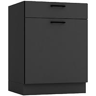 Konyhaszekrény Anika D60S/1 P/L grafit/grafit