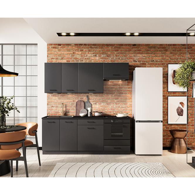 Konyhaszekrény Anika D60S/1 P/L grafit/grafit