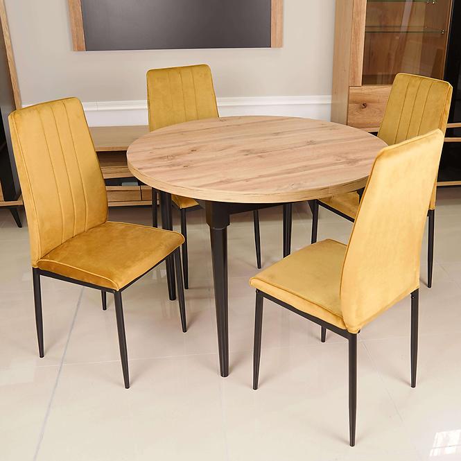 Asztal Odys ST-35 100x100+35 wotan/fekete