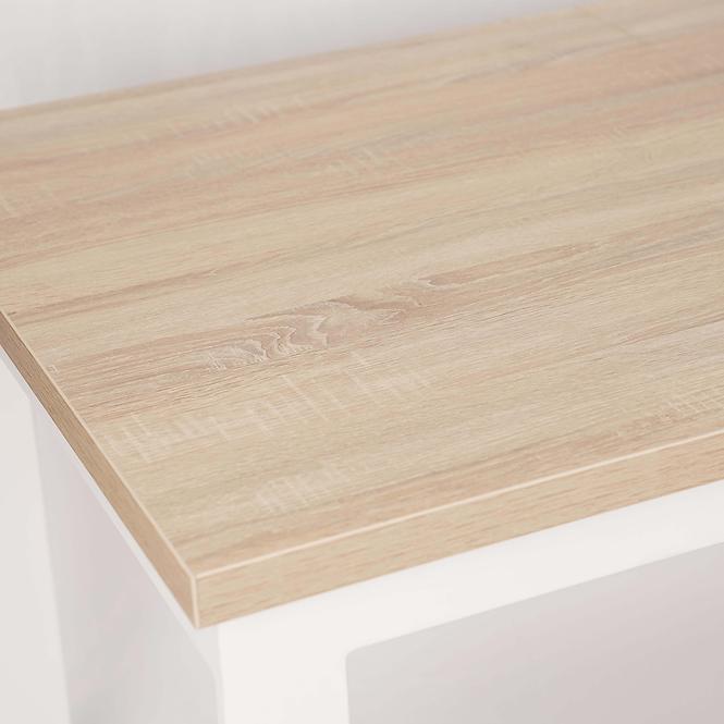 Asztal Iris ST-29 160x90+2x40 sonoma/fehér