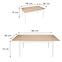 Asztal ST-05 140x80+40 cm sonoma/fehér,2