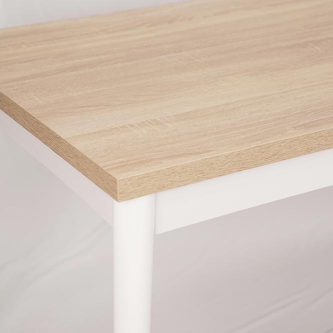 Asztal ST-05 140x80+40 cm sonoma/fehér