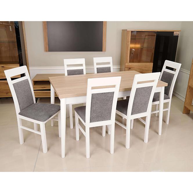 Asztal ST-05 140x80+40 cm sonoma/fehér