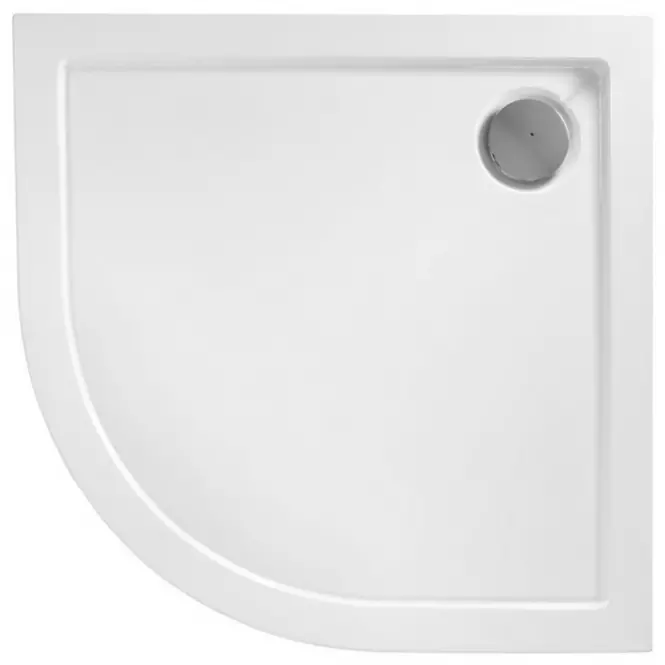 Félkör alakú zuhanytálca Look Rea K7906 white 80x100 jobbos