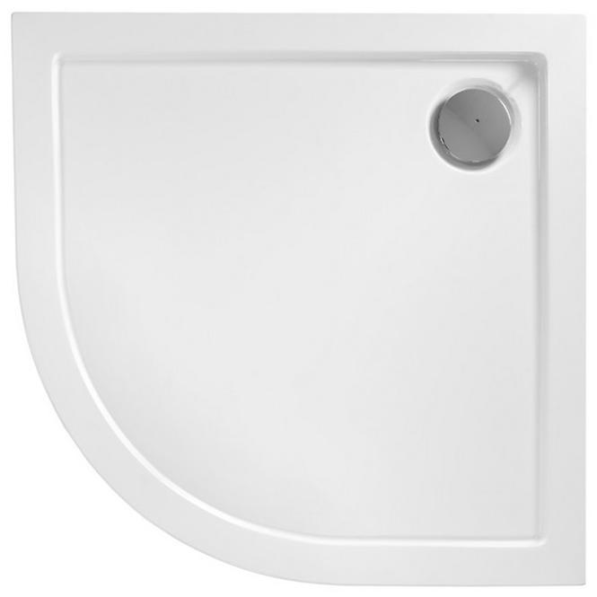 Félkör alakú zuhanytálca Look Rea K7906 white 80x100 jobbos
