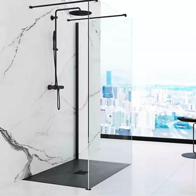 Téglalap alakú zuhanytálca Rock Rea K4580 black 90x120
