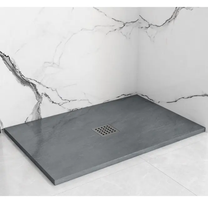 Téglalap alakú zuhanytálca Rock Rea K4583 grey 80x120,4