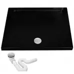 Négyzet alakú zuhanytálca Savoy Rea K4804 black 80x80
