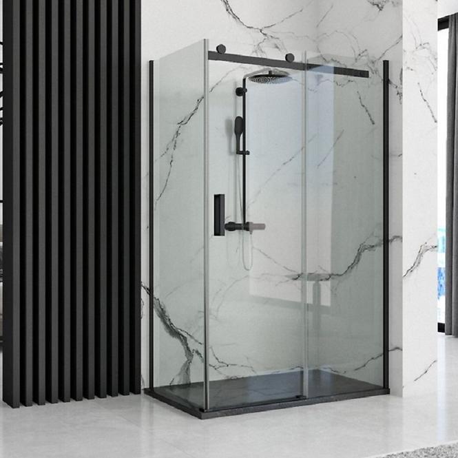 Téglalap alakú zuhanytálca Stone Rea K9603 black 90x120,4