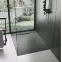 Téglalap alakú zuhanytálca Bazalt black 80x100,3