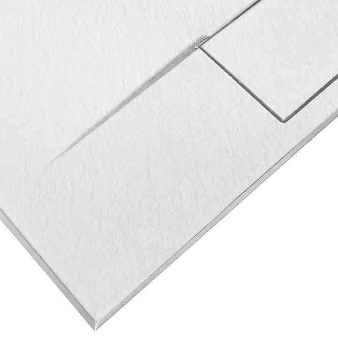 Téglalap alakú zuhanytálca Bazalt white 80x100