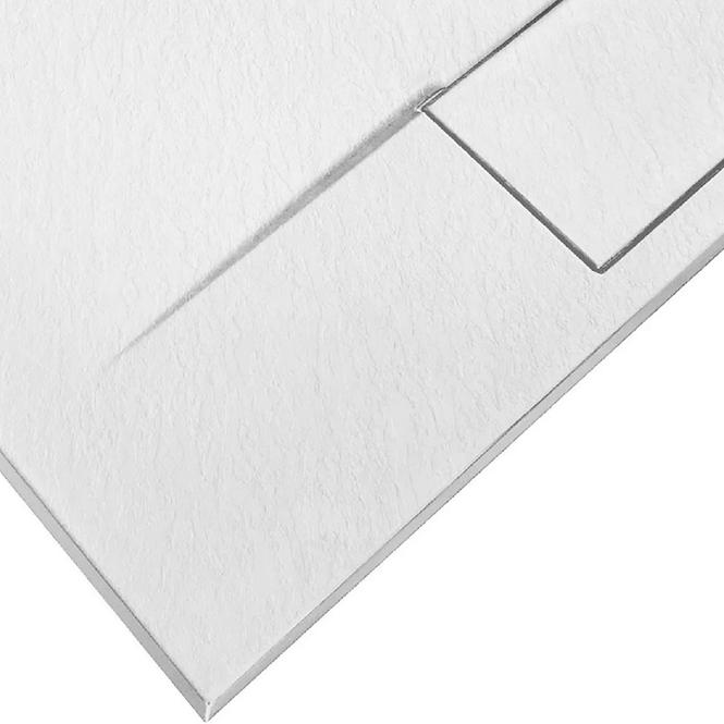 Téglalap alakú zuhanytálca Bazalt white 80x120