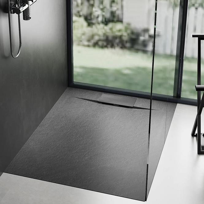 Téglalap alakú zuhanytálca Bazalt black 90x120