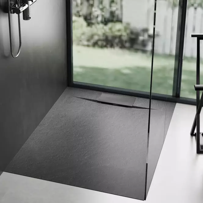 Téglalap alakú zuhanytálca Bazalt black 90x120,4