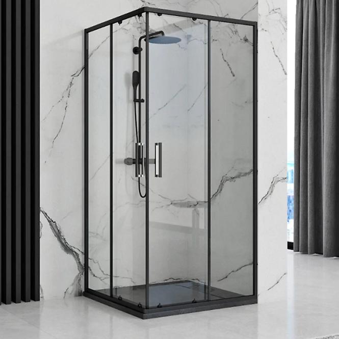 Téglalap alakú zuhanytálca Bazalt black 90x120
