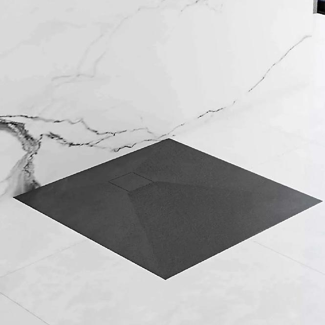 Téglalap alakú zuhanytálca Magnum black 80x100