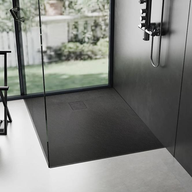 Téglalap alakú zuhanytálca Magnum black 90x120,4