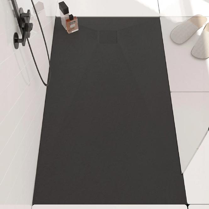 Téglalap alakú zuhanytálca Magnum black 80x120