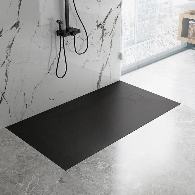 Téglalap alakú zuhanytálca Magnum black 80x120