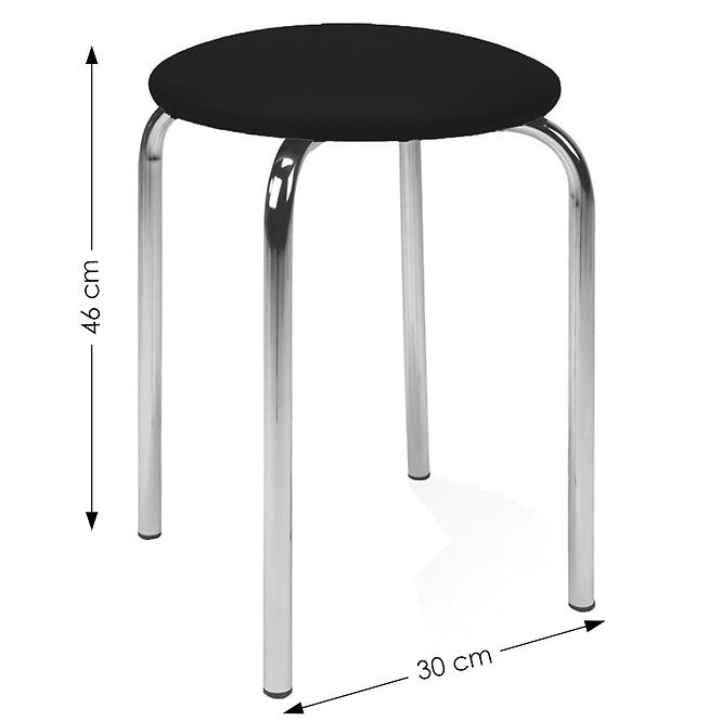 Taburett Pino chrome/fekete