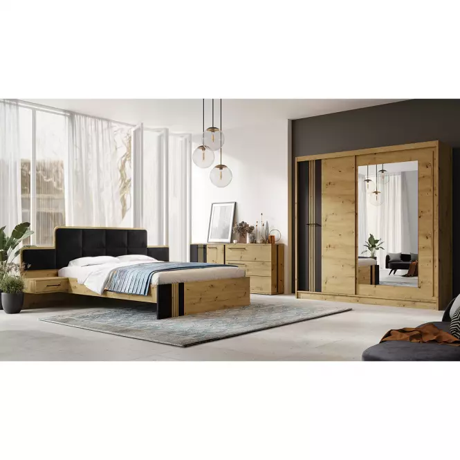 Szekrény Molto ML-150 artisan/fekete